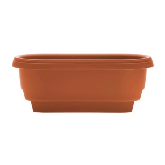Bloem Terra Cotta Oval Deck Rail Planter 24" Elevated Garden Box (Quantity 2) - Picture 8 of 16
